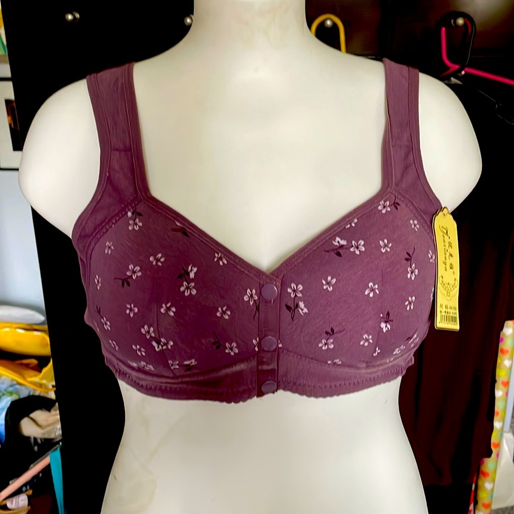Brand new purple snap front bra
